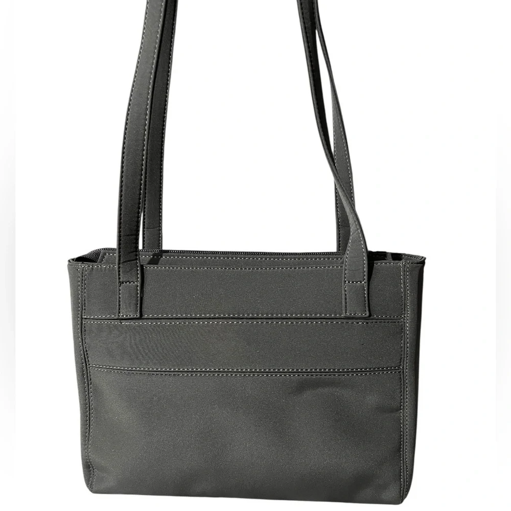 Charcoal Gray Canvas Jones New York Shoulder/Crossbody Bag, NWOT